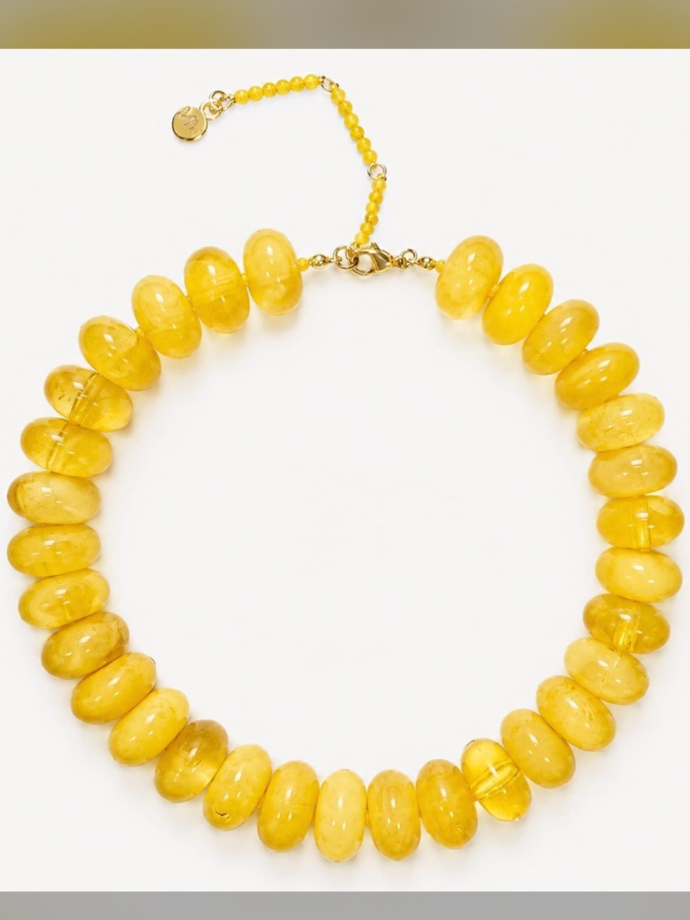 NEW Mayamar Yellow Aventurine Oval Pebble Chunky Necklace Boho Statement